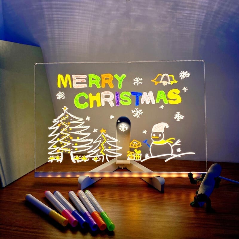 LED Acrylbord - Uniek en Kleurrijk Cadeau Idee leuk voor de kerst