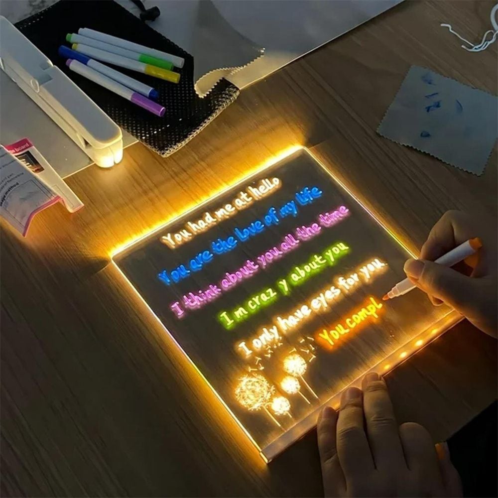LED Acrylbord - Uniek en Kleurrijk Cadeau Idee leuk voor de kerst