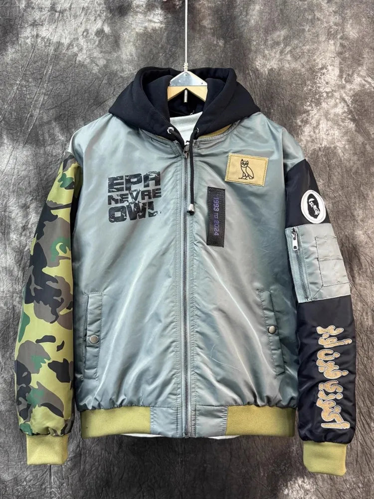 Winter Heren Parka met Capuchon - Persoonlijkheid in Gespliceerd Design