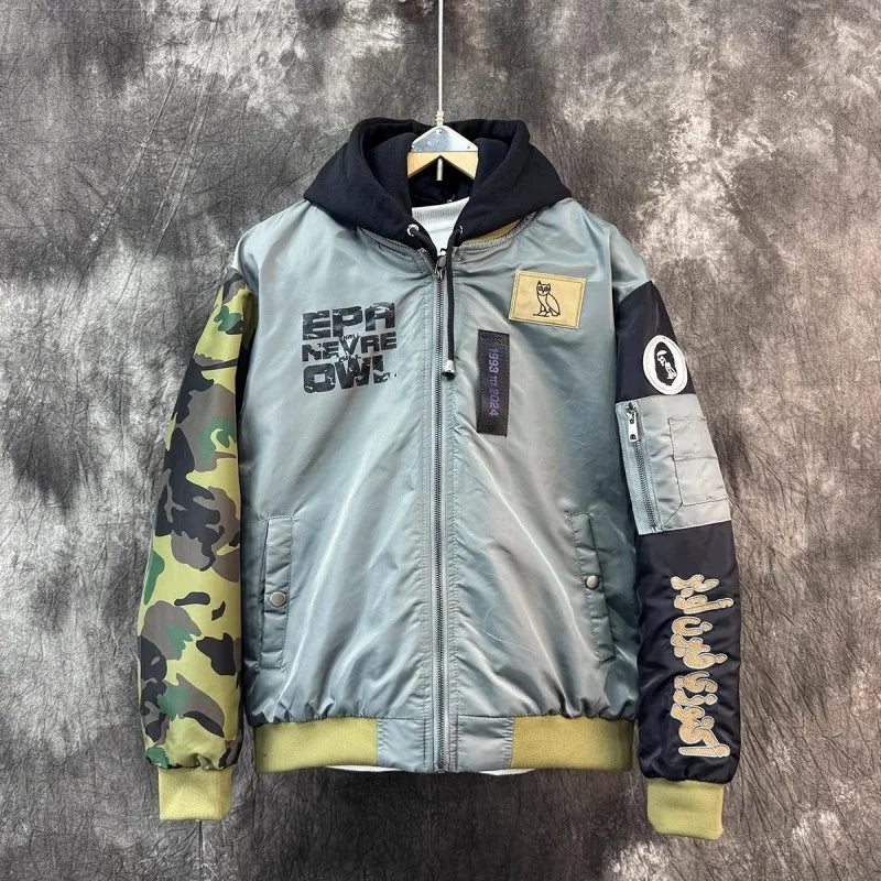 Winter Heren Parka met Capuchon - Persoonlijkheid in Gespliceerd Design