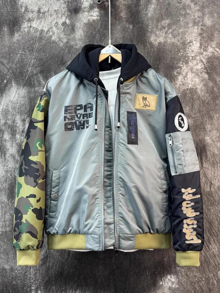 Winter Heren Parka met Capuchon - Persoonlijkheid in Gespliceerd Design