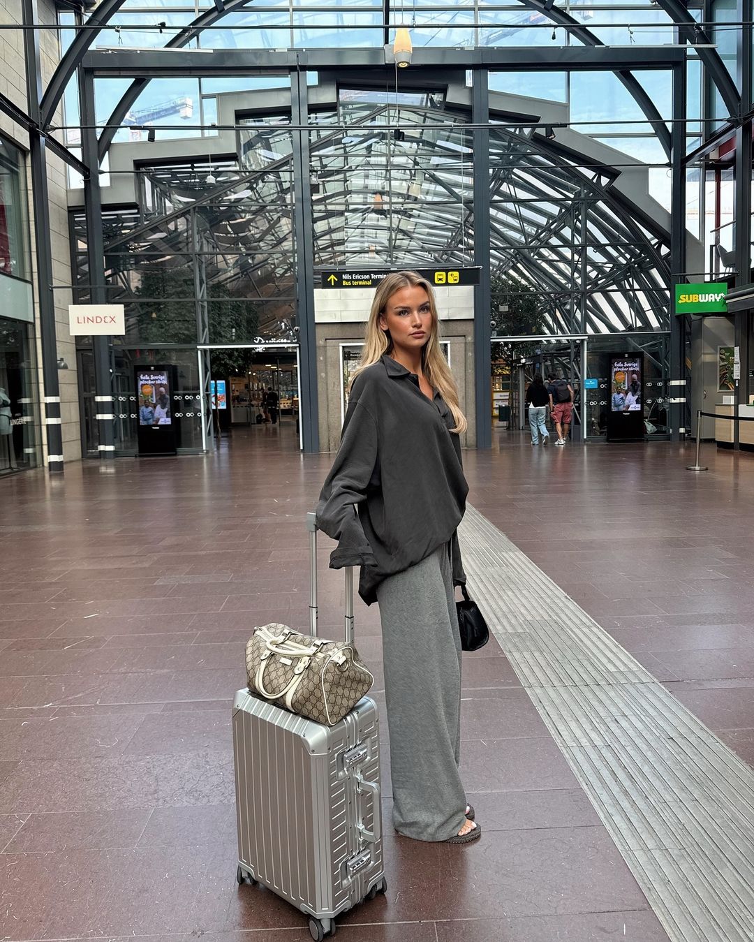 Lavandy Aluminium Look Koffer