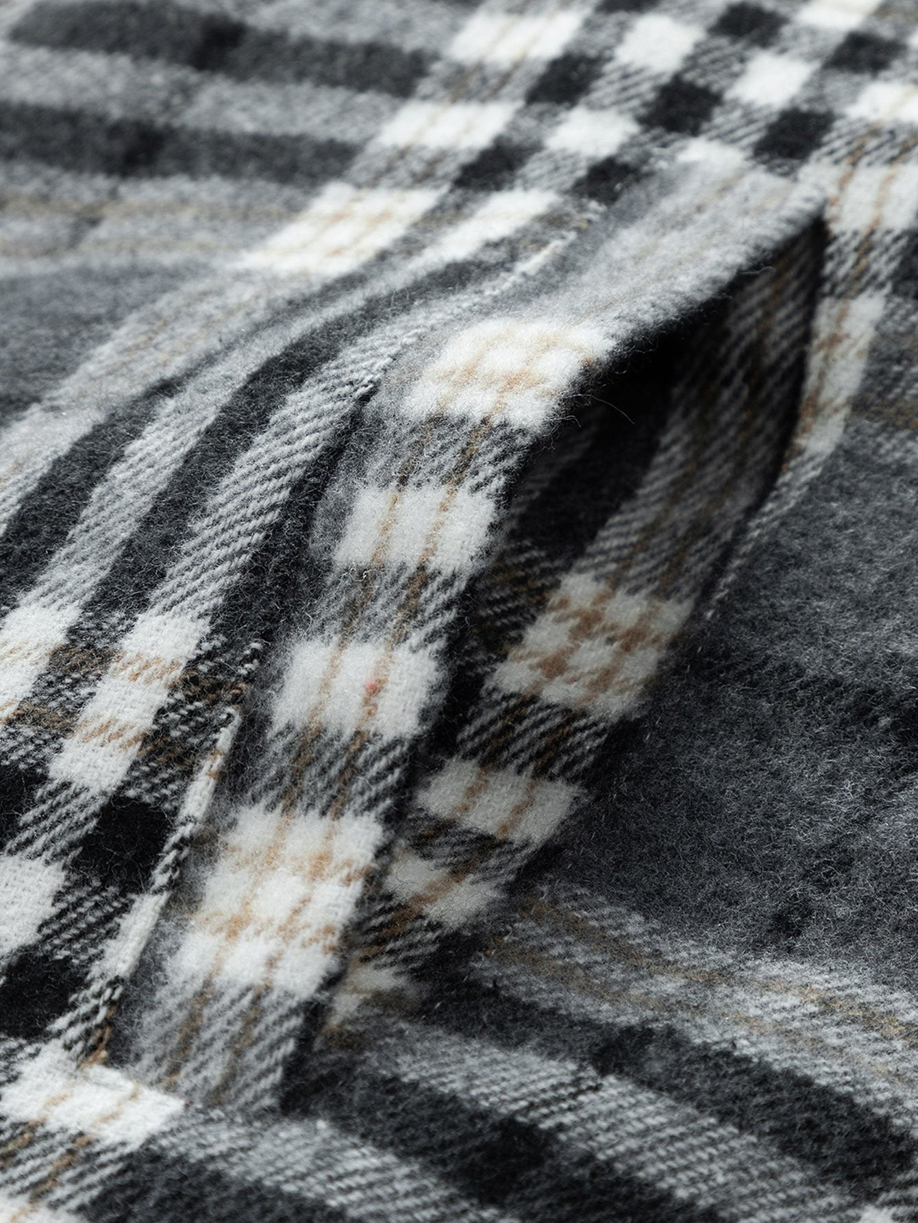 Karierte Kapuzenjacke mit Teddyfleece-Futter!