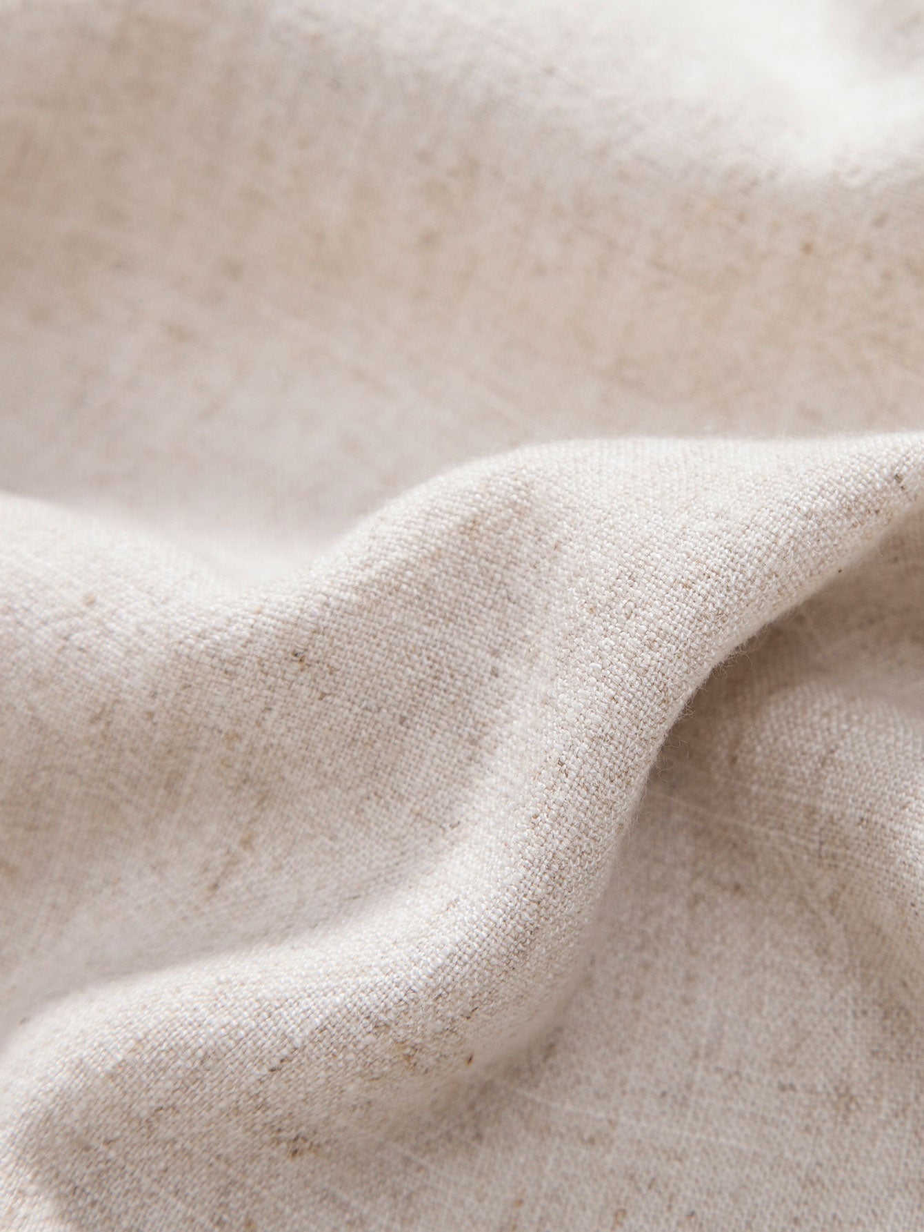 Linnen-Rayon Mix Overhemd met Knopen & Linnen Broek met Rechte Pijpen