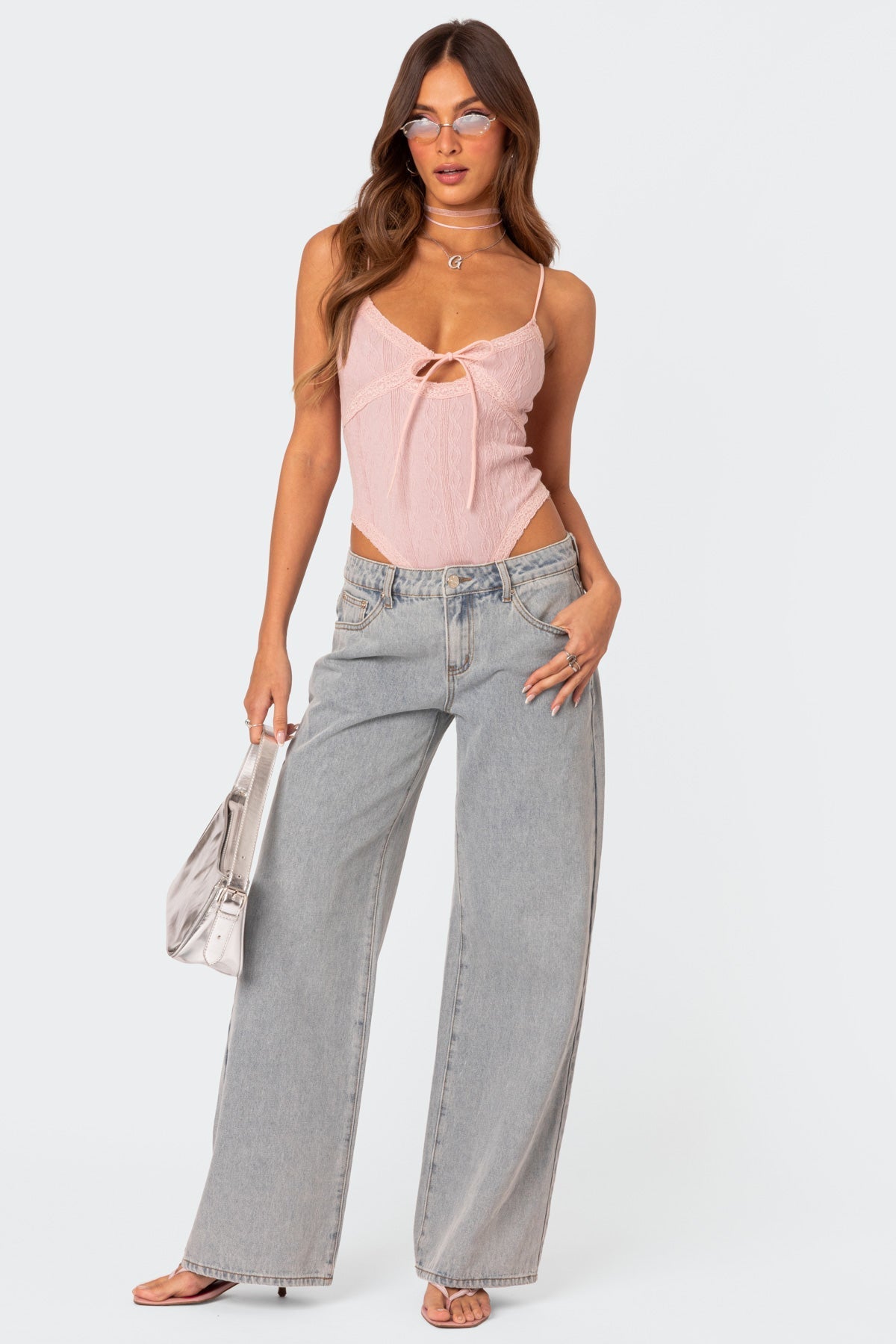 Baggy Tie Jeans Denim 100% Katoen