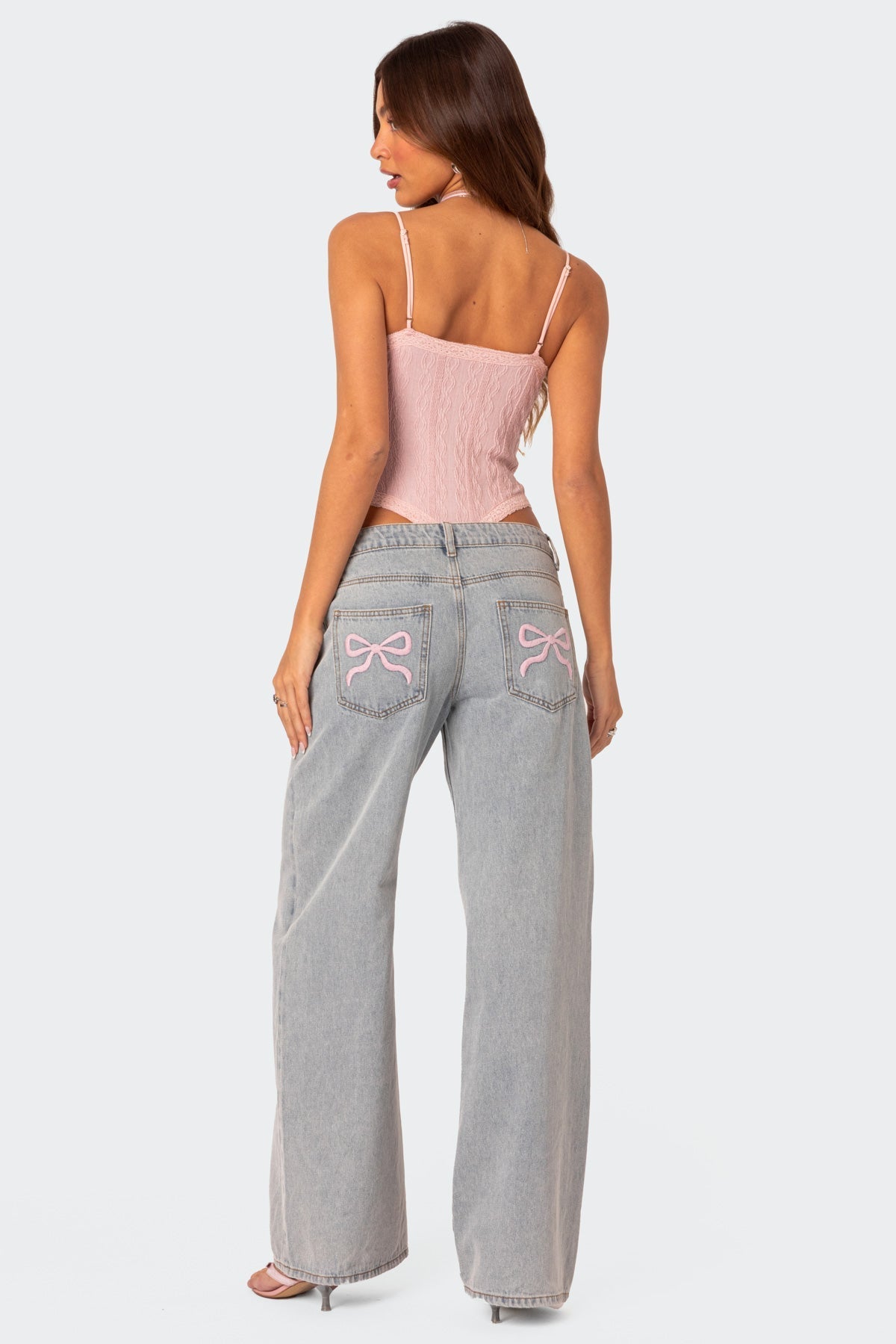 Baggy Tie Jeans Denim 100% Katoen