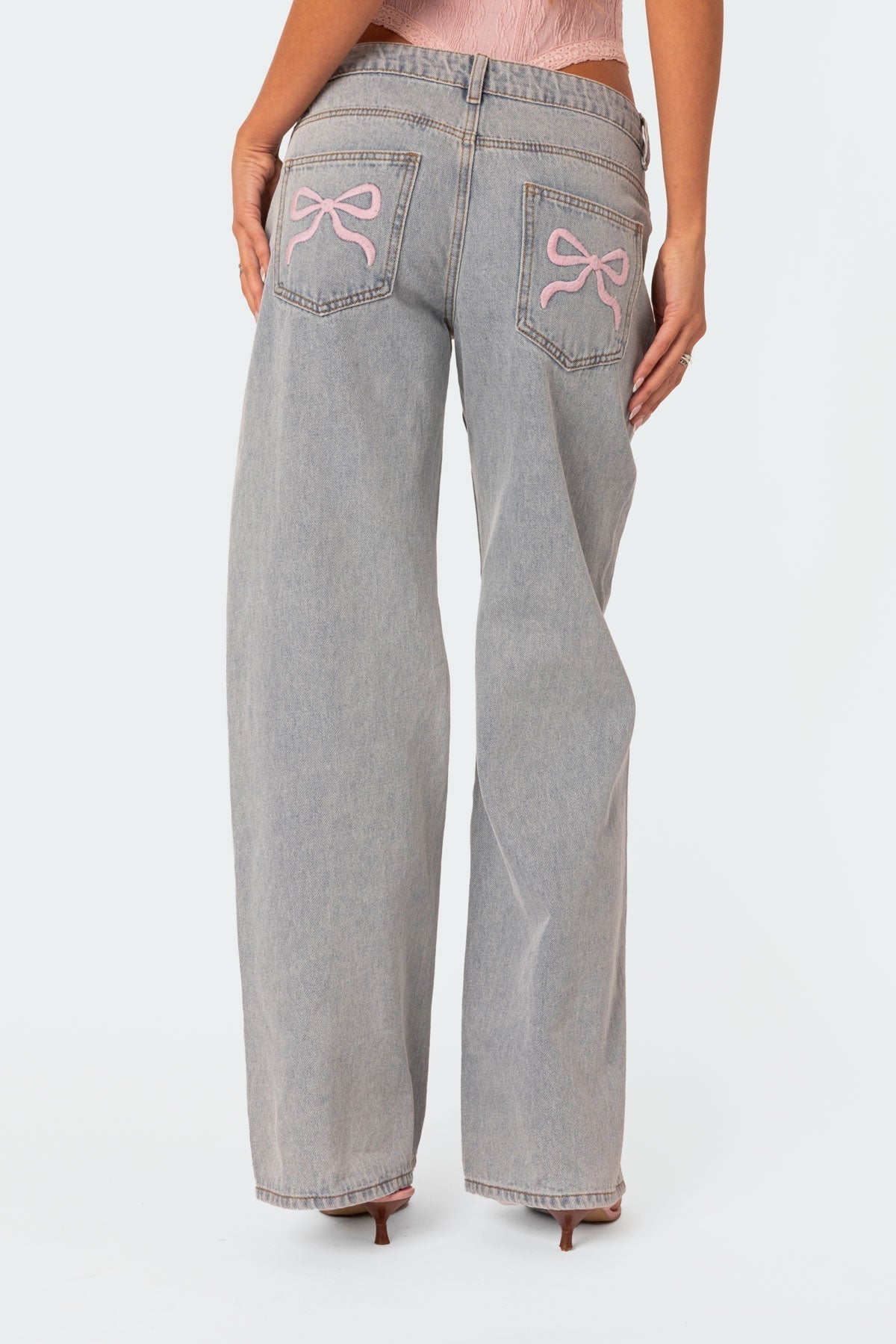 Baggy Tie Jeans Denim 100% Katoen