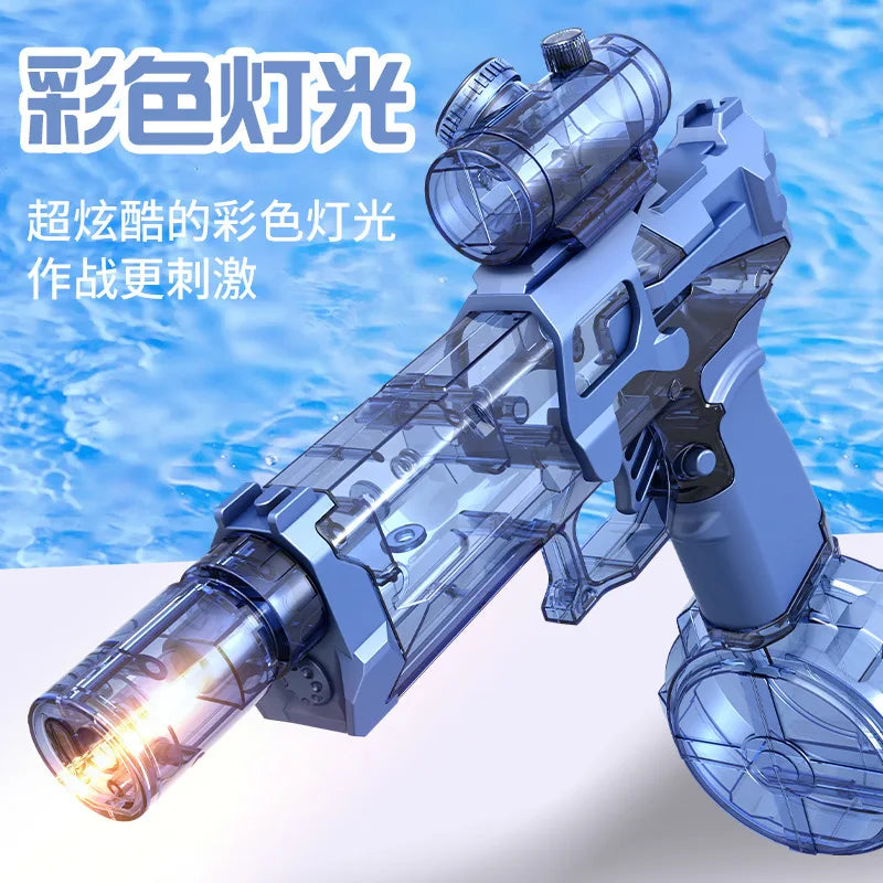 Ultieme Gevechtsblaster Unisex Plastic ABS Elektrisch Waterpistool Kinderen Outdoor Interactief Schietspel Pistool met Verlichting Elektronisch Speelgoed