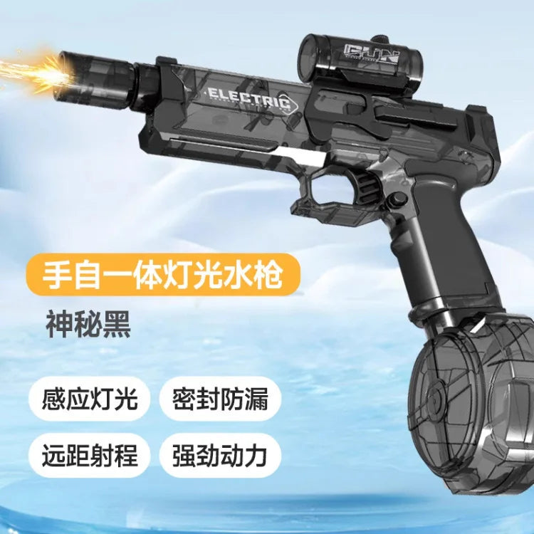Ultieme Gevechtsblaster Unisex Plastic ABS Elektrisch Waterpistool Kinderen Outdoor Interactief Schietspel Pistool met Verlichting Elektronisch Speelgoed