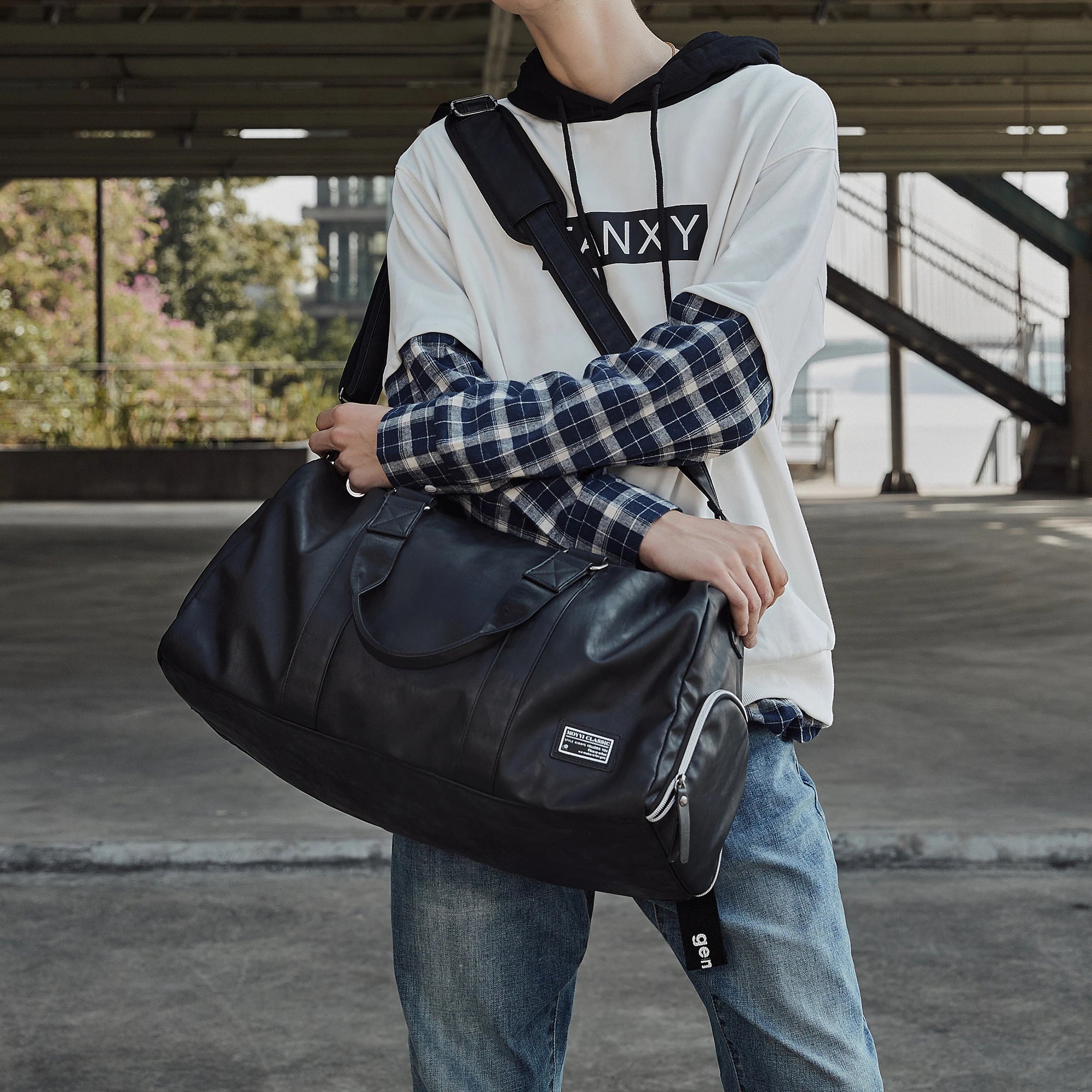 Lichtgewicht Vintage Reistas Leder Look Waterdicht Unisex