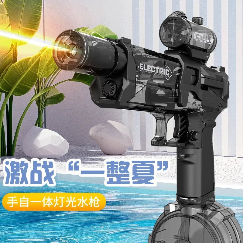 Ultieme Gevechtsblaster Unisex Plastic ABS Elektrisch Waterpistool Kinderen Outdoor Interactief Schietspel Pistool met Verlichting Elektronisch Speelgoed