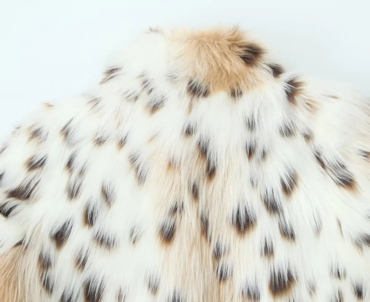 Nieuwe Chic Mode voor Vrouwen: Vintage Lange Mouwen Jas met Luipaard Imitatiebont Effect