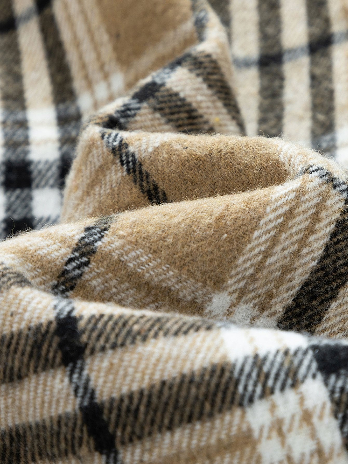 Karierte Kapuzenjacke mit Teddyfleece-Futter!